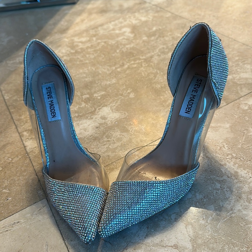 Steve Madden Rhinestones shoes heels 7M